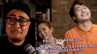 Pro Chef Reacts... to UNCLE ROGER MEET HIS FAVORITE CHEF (ft. Auntie Esther)