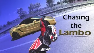 Golden Lamborghini Gallardo vs  Ducati 899 Panigale