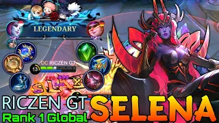 Legendary Selena Aggressive Roamer - Top 1 Global Selena by RICZEN GT - Mobile Legends