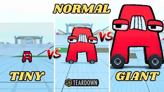 TINY vs NORMAL vs GIANT Alphabet Lore Car A | Teardown