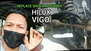 How to install shock absorber//cara pasang shock absorber vigo hilux