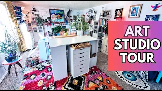 Art Studio Tour! Organization, Art Supplies & Jenkins!