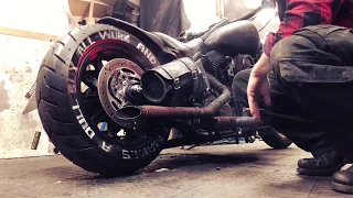 Harley Davidson EVO 1340 with drag pipes sound