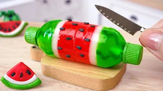 Cocomelon Jelly 🍉 Fresh Miniature Bottle Watermelon Jelly Decorating | 1000+ Miniature Dessert