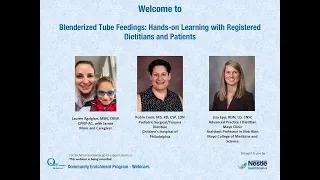 Blenderized Tube Feedings: Hands-on Learning with Registered Dietitians and Patients