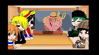 los mugiwaras reaccionan a luffy parte 1