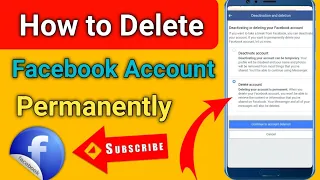 How to Delete Facebook Account Permanently On Mobile (Android or iphone) | Mobile App