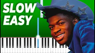 Lil Nas X - MONTERO (Slow Easy Piano Tutorial)
