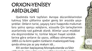 Azərbaycan dili 6-cı sinif. Orxon-Yenisey abidələri ( seh 70-71-72-73)