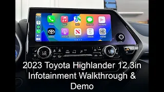 2023 Toyota Highlander 12.3in Infotainment System Demo & Walkthrough