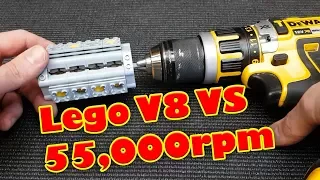 Lego BOOM!!! Lego V8 Engine VS 55,000 RPM Catastrophic Failure Explodes!! Epic Sound