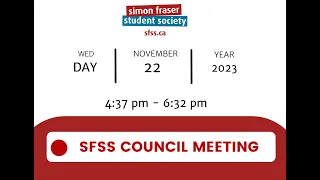 SFSS Council Meeting 2023 November 22
