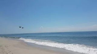 CH-47 Chinooks feet off the ocean - @OpieRadio