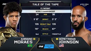 Adriano Moraes vs. Demetrious Johnson II | ONE Championship Full FIght