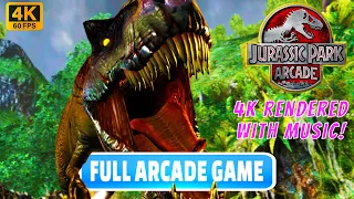 Jurassic Park Arcade (2015) 4k Rendered - Full Playthrough WITH MUSIC