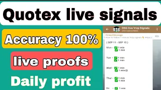 Daily profit 100% / live proofs / quotex best signals / quotex live signals Pakistan
