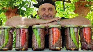 HOW TO STORE BEEF STEAK IN GLASS JARS 🥫 WITHOUT FRIDGE FOR WINTER ❄️ COOKING RECİPE