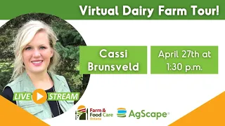 Virtual Food and Farm Tour: Dairy Farming with Cassi Brunsveld