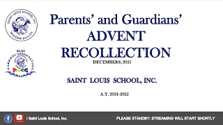 Parent's and Guardian's Advent Recollection