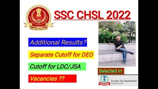 SSC CHSL 2022 | Cutoff for DEO, LDC/JSA | Vacancies ? | SSC Exam Calendar