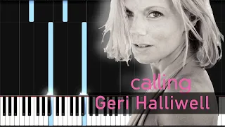 Calling -  Geri Halliwell:  Synthesia Piano Tutorial