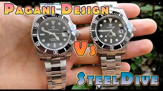 SteelDive 1953 VS Pagani Design 1661 | Which Sub is better? | Watch specs comparison