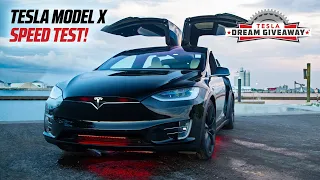 2020 Tesla Model X Speed Test - Ludicrous + Mode and Bring it On from the Tesla Dream Giveaway!