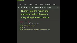 #python Numpy : Get the minimum and maximum value of a given array along the second axis