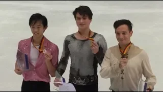 Men Victory Ceremony Nebelhorn Trophy 2019