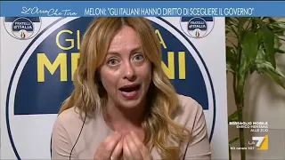 Giorgia Meloni: 'Gli italiani hanno diritto di scegliere governo'