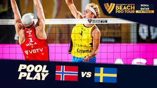 Mol, A./Sørum, C. vs. Åhman/Hellvig - Day 2 Highlights | Doha Finals 2023 #BeachProTour