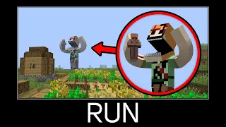 Minecraft wait what meme part 387 (scary Alex giant and Villager)