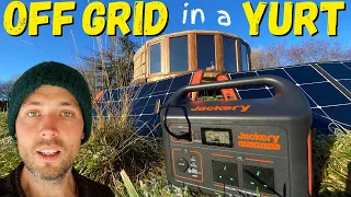 Off Grid living in a Yurt FREEZING CONDITIONS!  (Solar Power!)