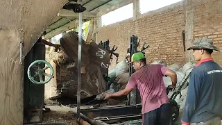 Hundreds of Year Old Trees Transformed into Luxurious Solid Wood Tables | SAWMILL PROCESS