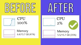 How To Fix High RAM/Memory/CPU/DISK Usage  on Windows 10/11(Quick&Easy)