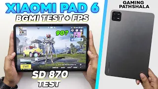 Xiaomi Pad 6 - BGMI Test with FPS 🔥 (SD870 Ka Sach)