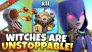 TH11 Witches are UNSTOPPABLE with the Flame Flinger! Best TH11 Attack Strategies | Clash of Clans