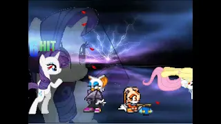 MUGEN BATTLE ROUGE AND CREAM VS RARITY AND FLUTTERSHY