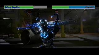 Blue Beetle vs OMAC (2nd Fight)...with healthbars