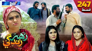 Zahar Zindagi - Ep 247 | Sindh TV Soap Serial | SindhTVHD Drama