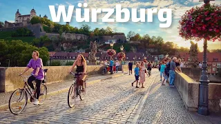 Würzburg, Germany Walking tour 4K 60fps