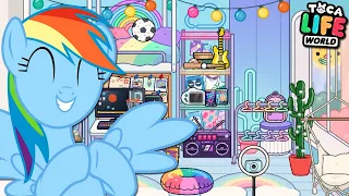 DECORANDO O QUARTO da RAINBOW DASH de MLP (Toca Life World) ‹ Luli Rarity ›