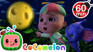 Mimi's Moon Adventure! | JJ's Animal Time | Animals for Kids | Sing Along | Learn about Animals