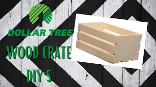 *EASY* DOLLAR TREE WOOD CRATE DIY'S