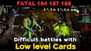 Klassic Fatal Tower 184 187 188 using Low level teams and GOLD cards | MK Mobile