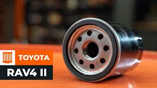 How to change oil filter and engine oil on TOYOTA RAV4 II [TUTORIAL AUTODOC]