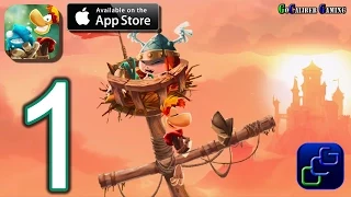 Rayman Adventures iOS Walkthrough - Gameplay Part 1 - Adventures 1-2 (NO IAP)