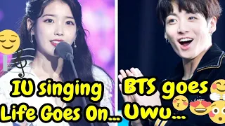 BTS Reacting to IU's Life Goes On cover BTS Fanboying [Imagination]
