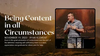 Being Content in all Circumstances | Ryan Klement