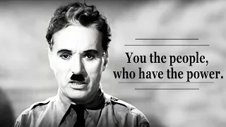 "You the people, who have the power." Speech by Charlie Chaplin - 1940 year